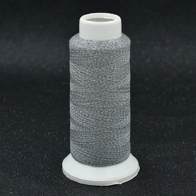 Single Double Side Silver Gray Retro Reflective Thread Yarn for Sweater Clothing