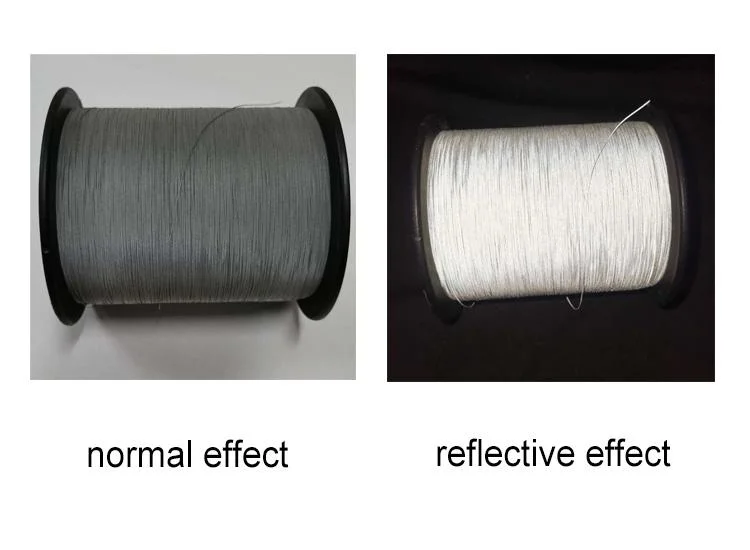 Silver Tc Single Side Reflective Yarn for Embroidery