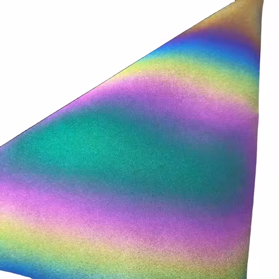 Tecido reflexivo de alta luz durável refletivo arco-íris