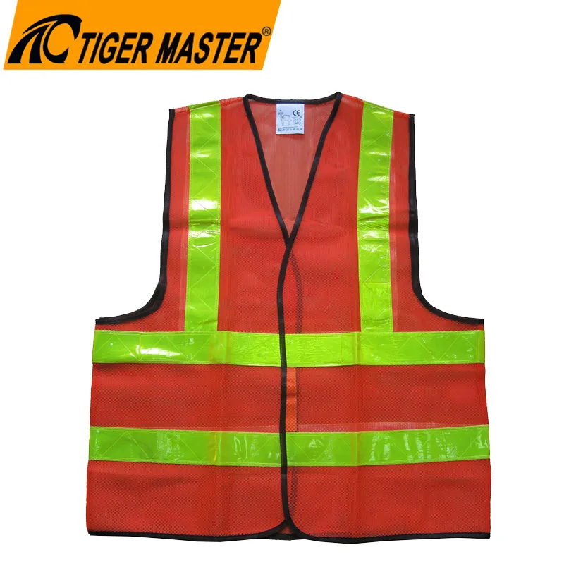 En20471 Colete de segurança reflexivo multifuncional classe 2 de alta visibilidade para trabalhos externos de emergência da fábrica